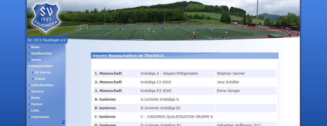 Alte Website SV Feudingen